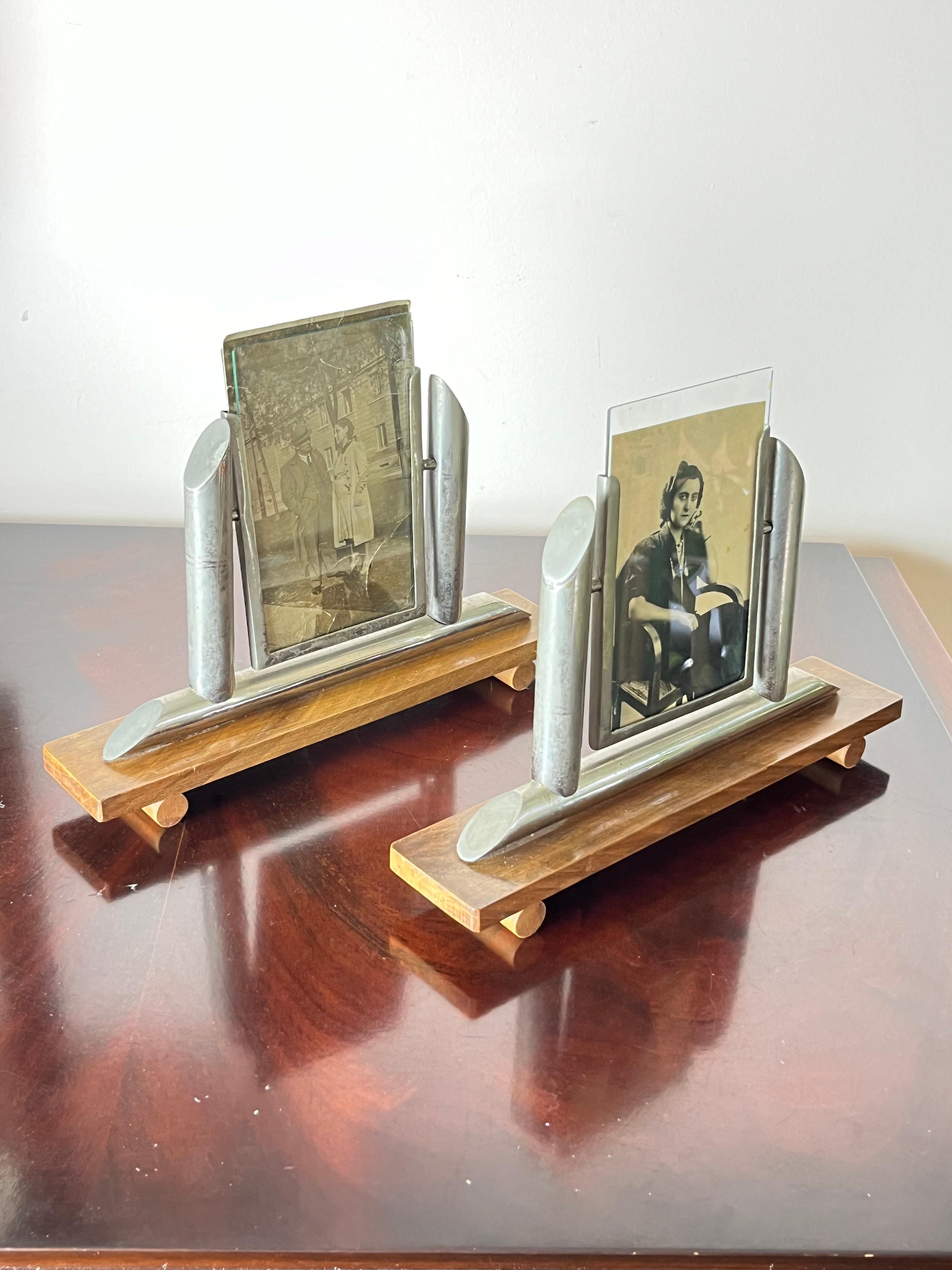 Pair of Art Decò Photo Holders, Italy, 1940s For Sale 2