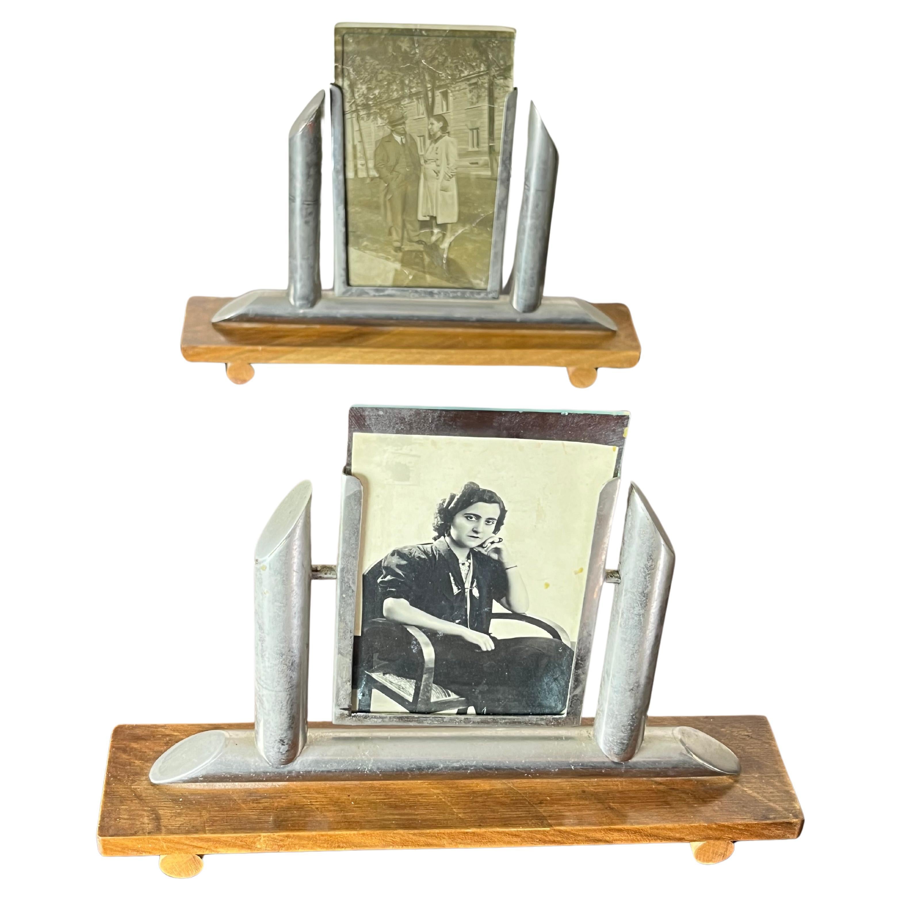 Pair of Art Decò Photo Holders, Italy, 1940s