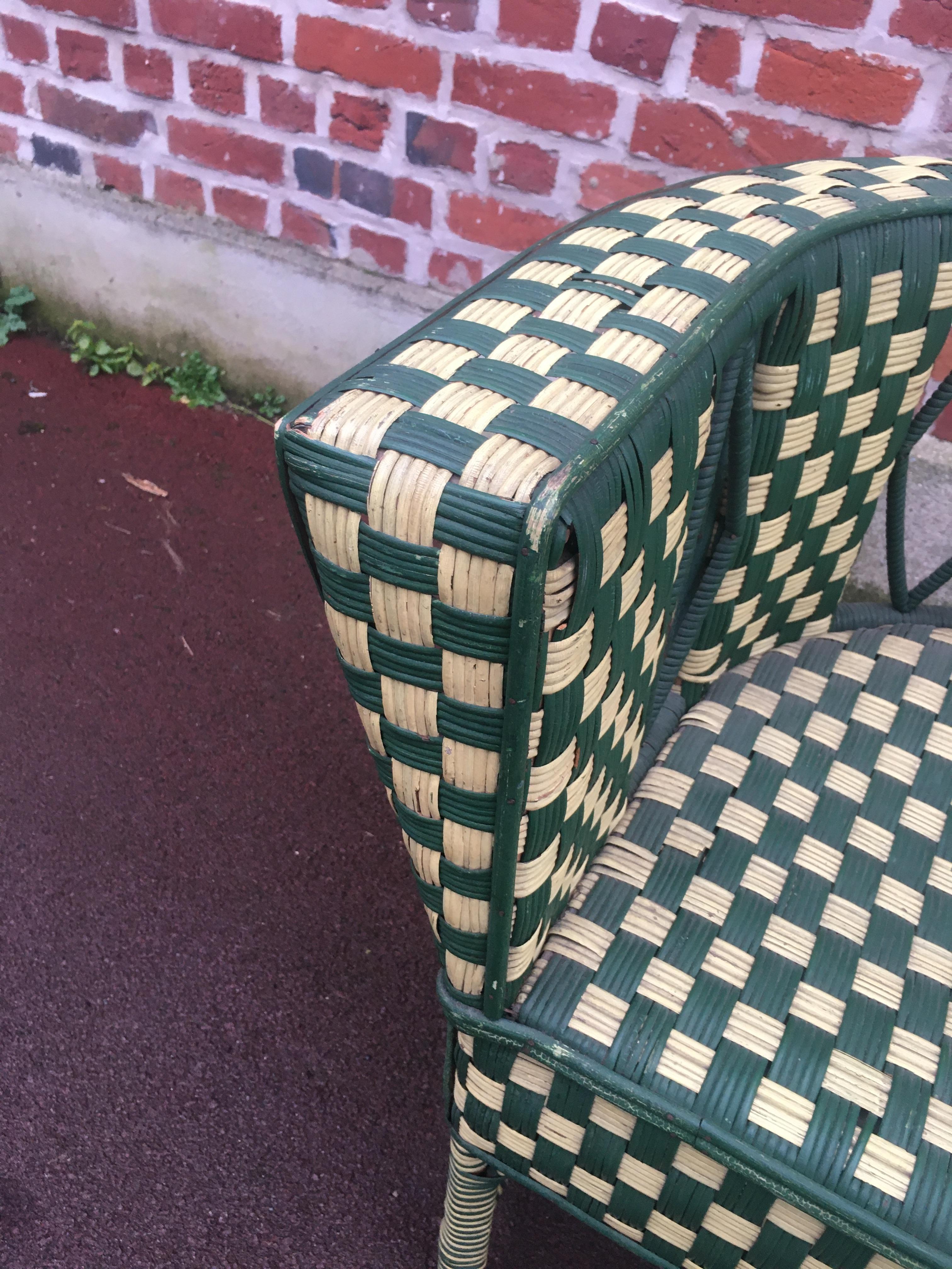 Pair of Art Deco Rattan Armchairs, circa 1930 For Sale 6