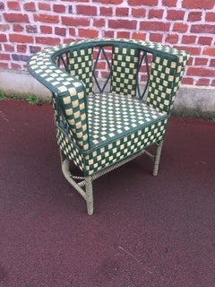 Pair of Art Deco Rattan Armchairs, circa 1930