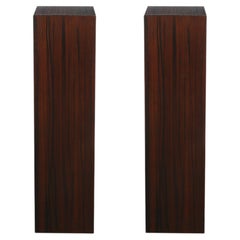 Pair of Art Deco Rectilinear Rosewood Pedestals