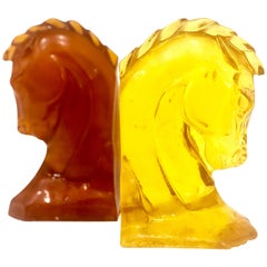 Pair of Art Deco Resin Italian Stallion Horse Bookends