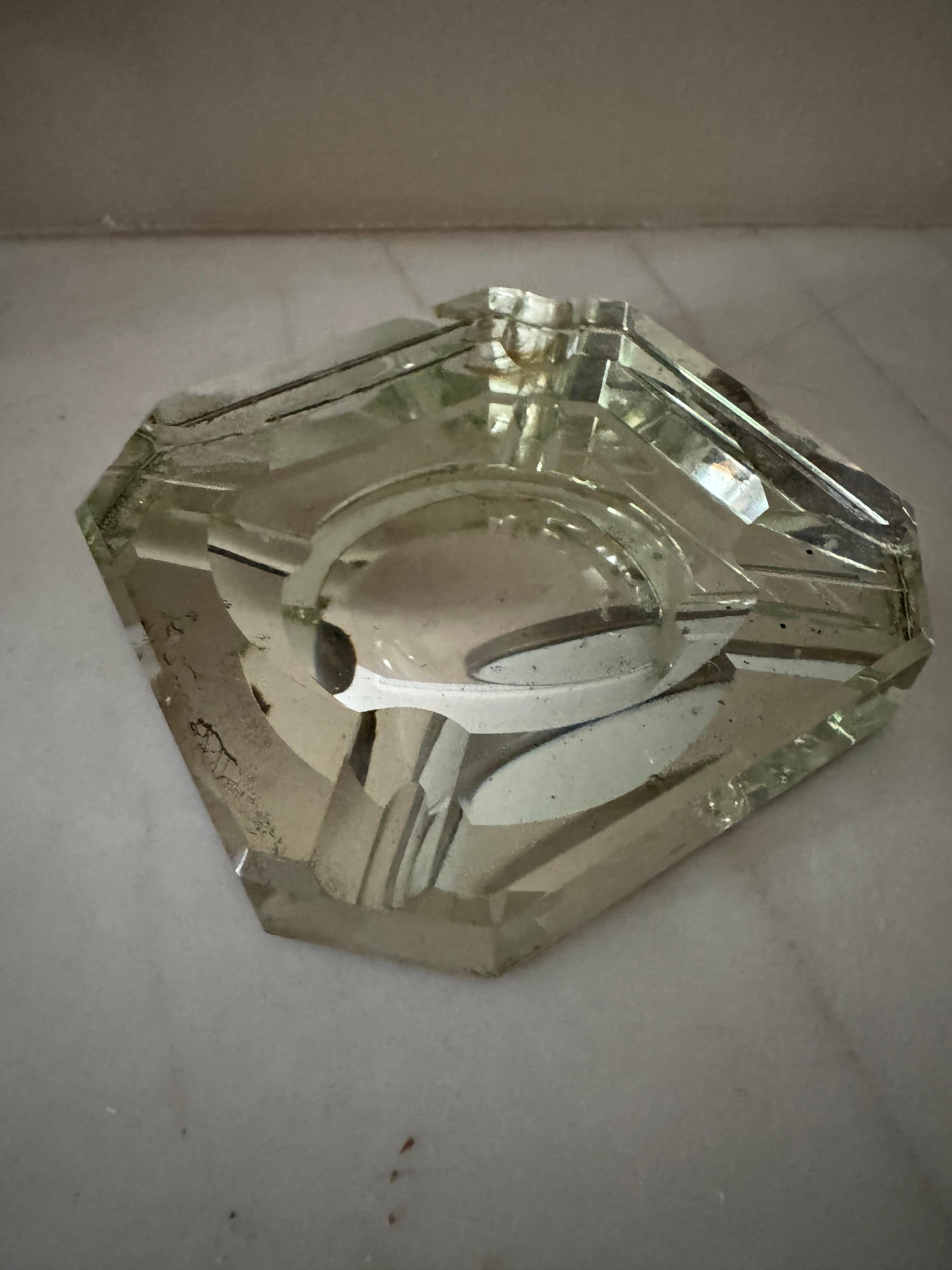 Paar verspiegelte Saint Gobain Aschenbecher aus Glas im Art Deco-Stil, vide-poches. im Angebot 2