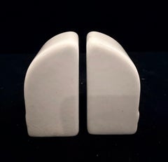 Juego de salero y pimentero de estilo Art Déco en porcelana blanca