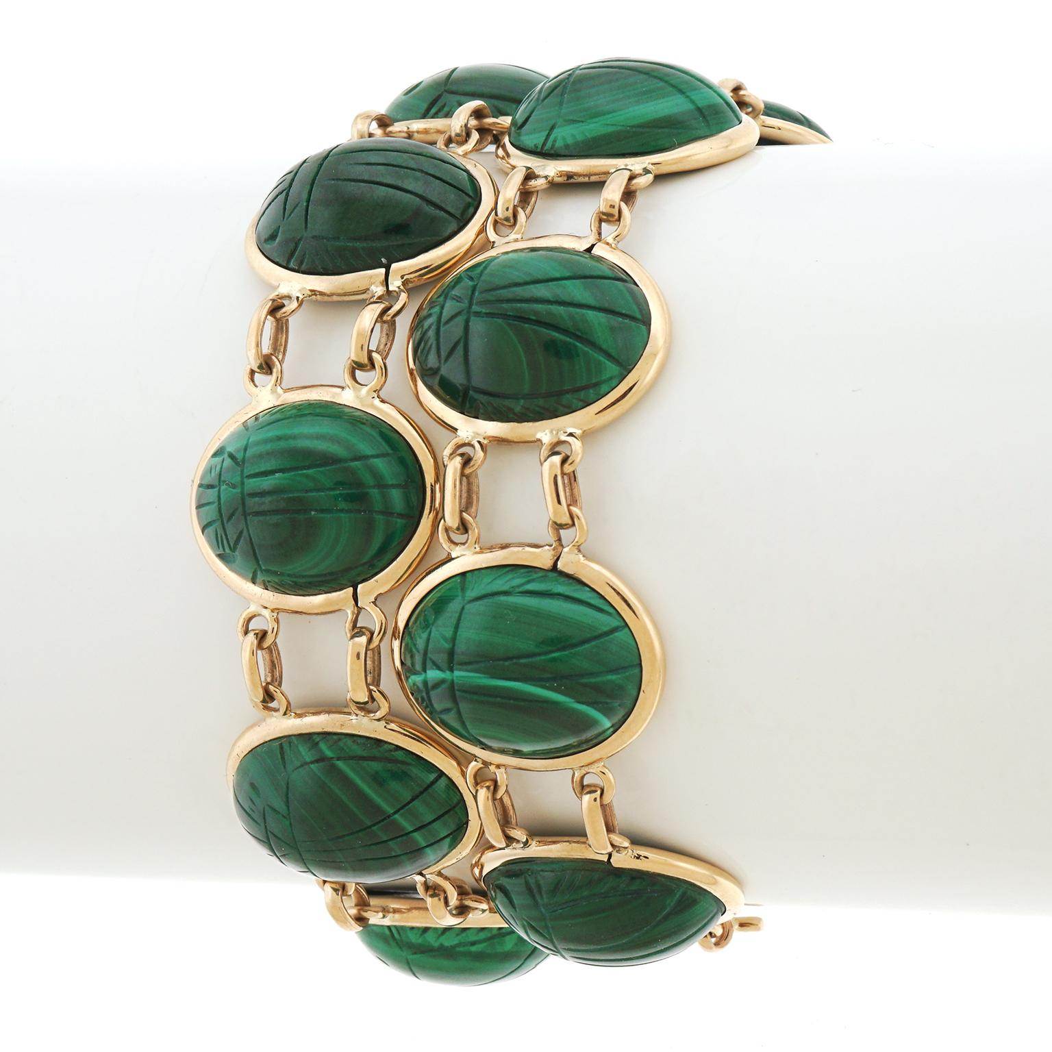 Pair of Art Deco Scarab Bracelets 6