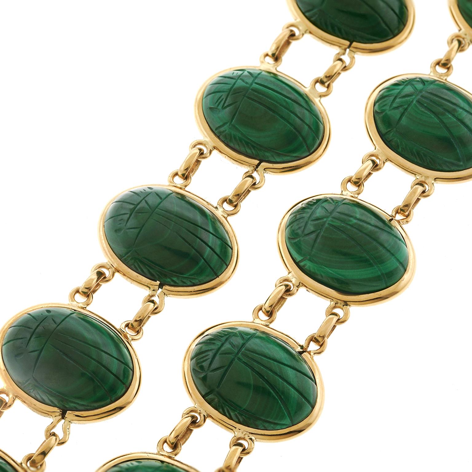 Pair of Art Deco Scarab Bracelets 3