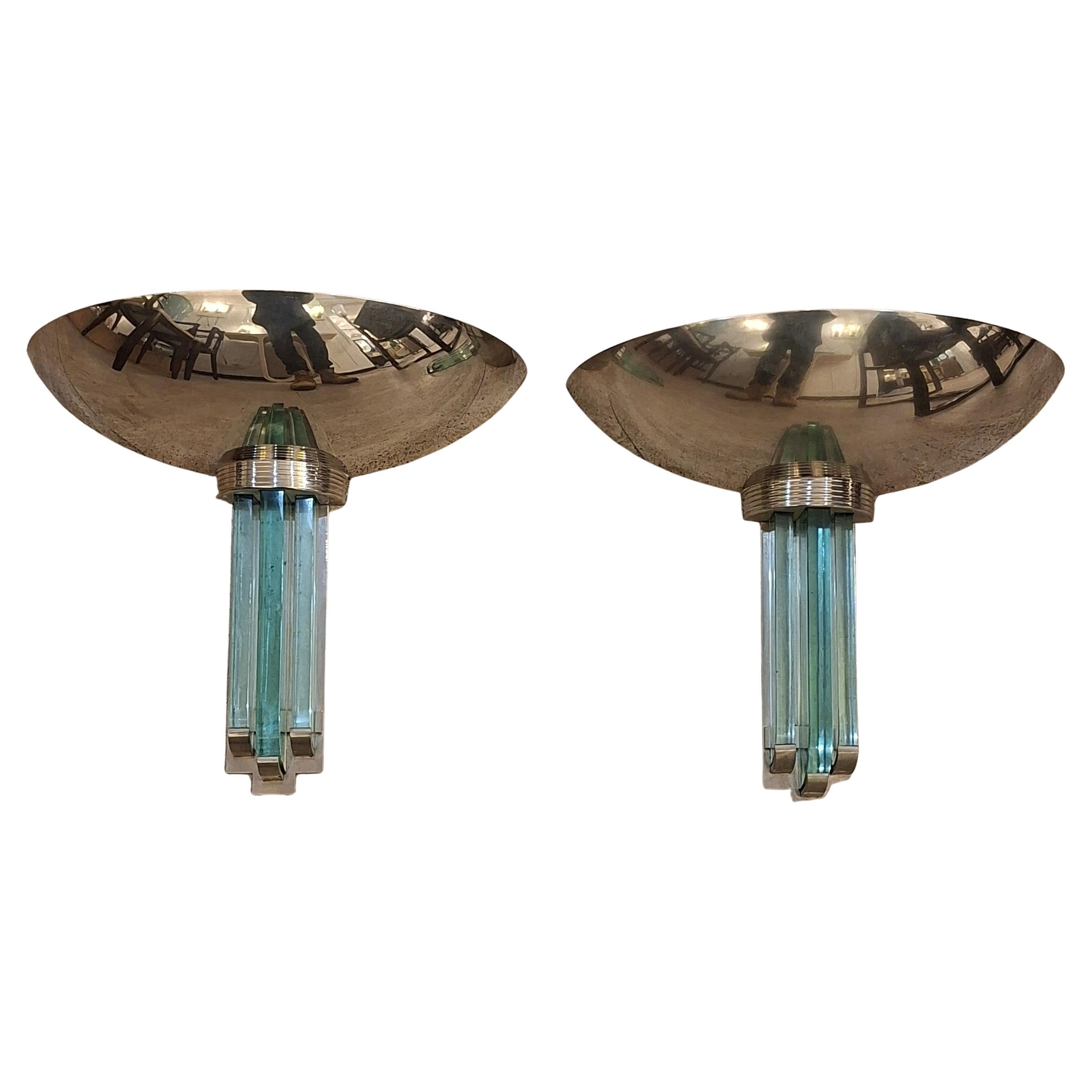 Pair of Art déco Sconces after Petitot For Sale