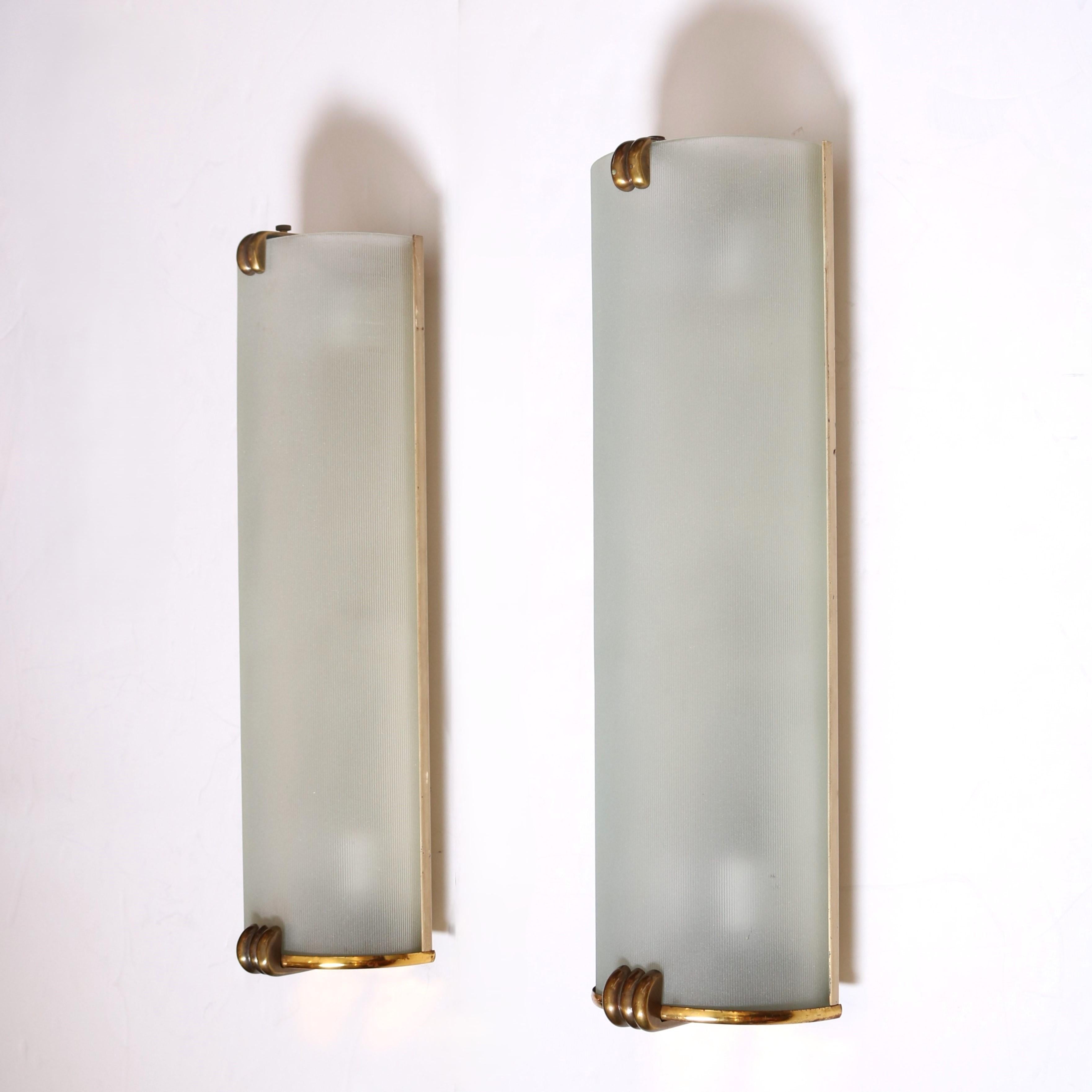 Pair of Art Deco Sconces, France Circa 1930s In Good Condition In New York, NY