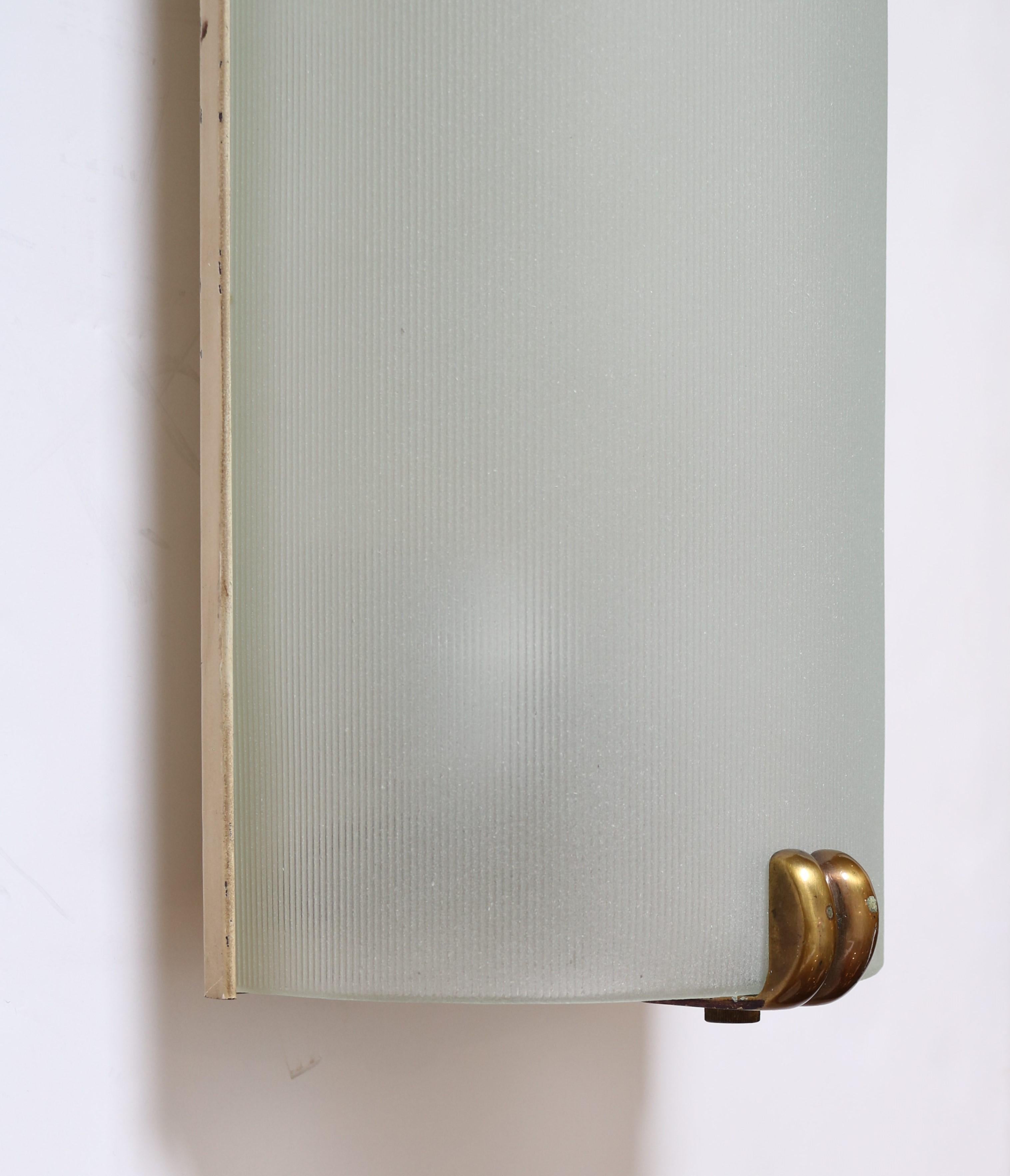Brass Pair of Art Deco Sconces, France Circa 1930s