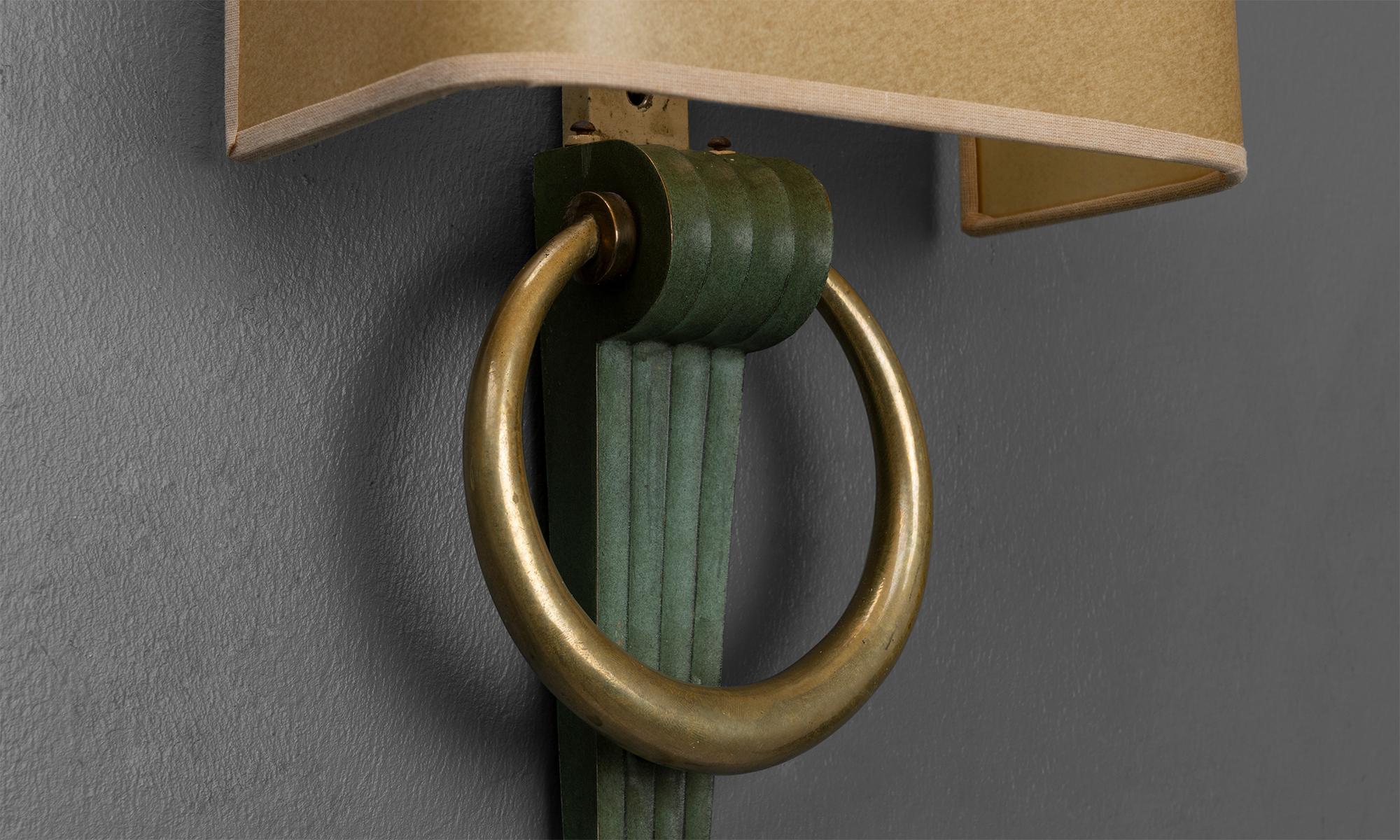 Pair of Art Deco Sconces, France circa 1940 In Good Condition For Sale In Culver City, CA