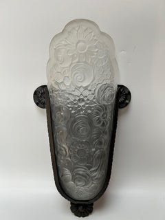 Pareja De Apliques Art Decó Firmados Boyreau En Burdeos