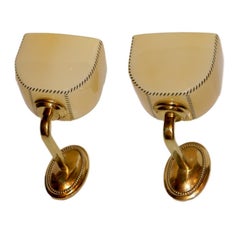 Pair of Art Deco Sconces with Opaline Glass Shades