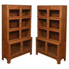 Pair of Art Deco sectional bookcases