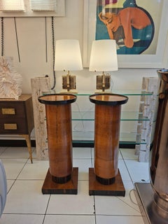 Pair of Art Déco "Selettes" wood french polished