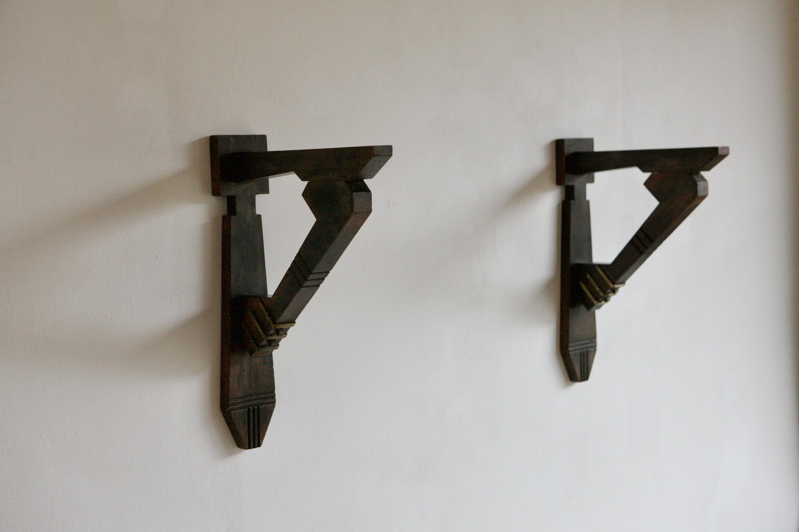 Pair of Art Deco Shelf Brackets by Adolphe Petit-Monsigny For Sale 1