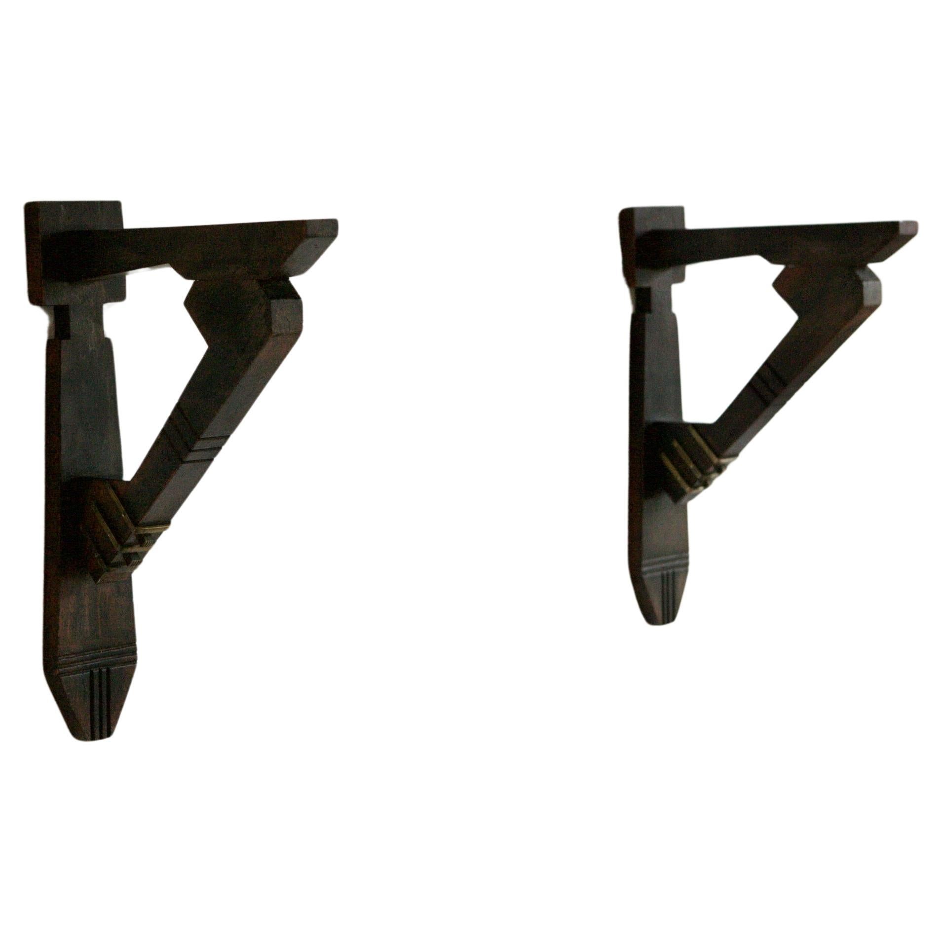 Pair of Art Deco Shelf Brackets by Adolphe Petit-Monsigny For Sale
