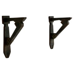 Vintage Pair of Art Deco Shelf Brackets by Adolphe Petit-Monsigny