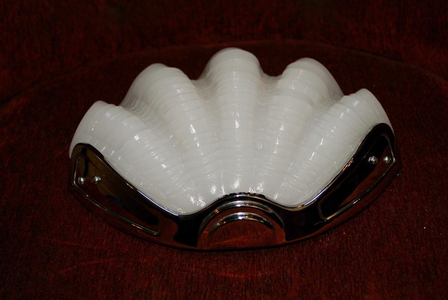 English Pair of Art Deco Shell Sconces