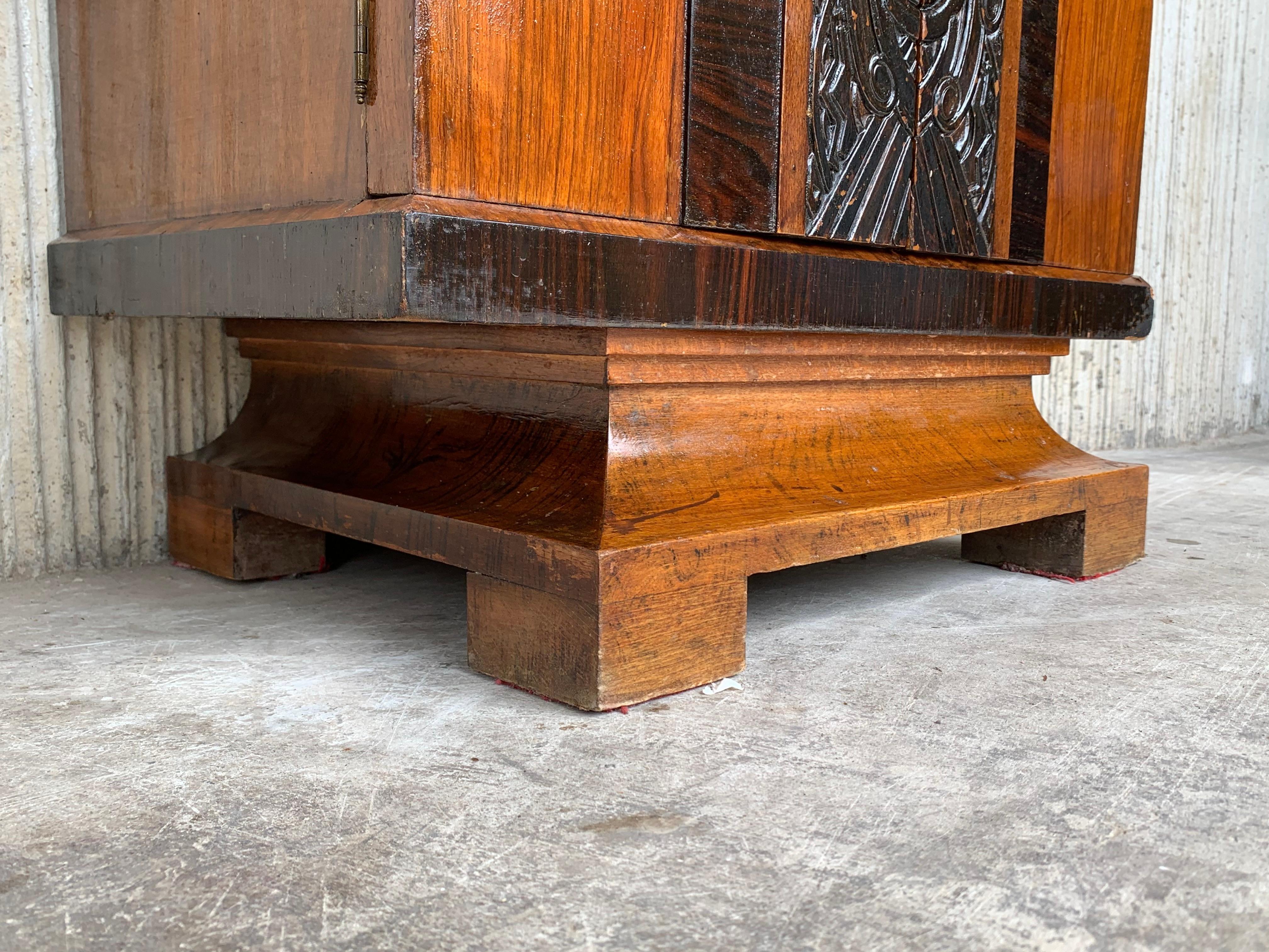 Pair of Art Deco Side Cabinets or Nightstands with Ebonized Details 9