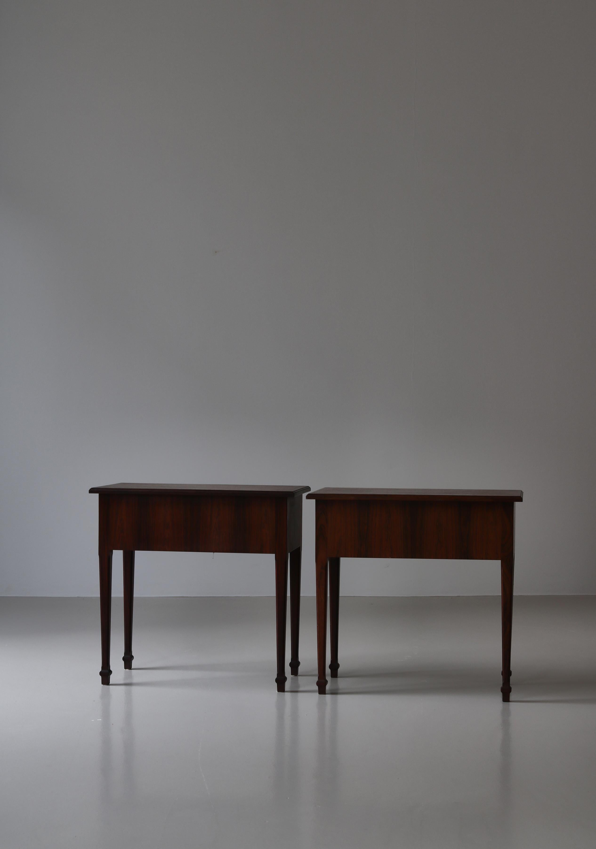 Pair of Art Deco Side Tables by Ernst Kühn in Rosewood, Denmark, 1930s For Sale 5