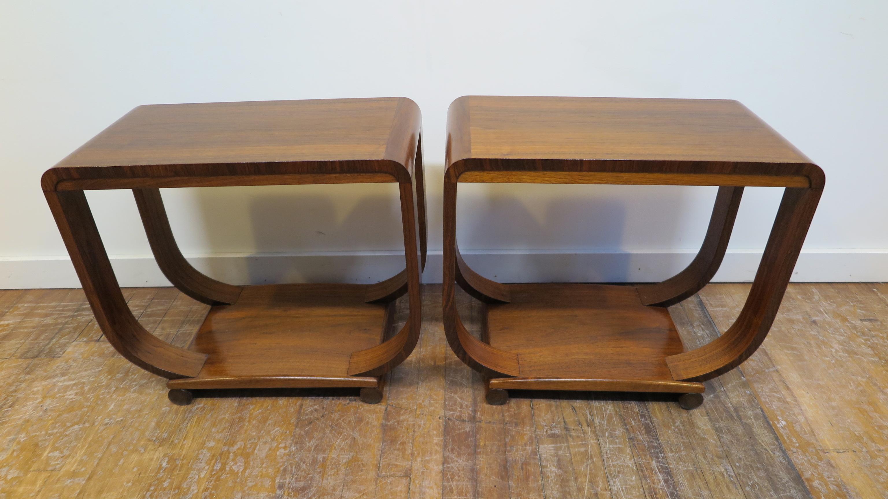 European Pair of Art Deco Side tables
