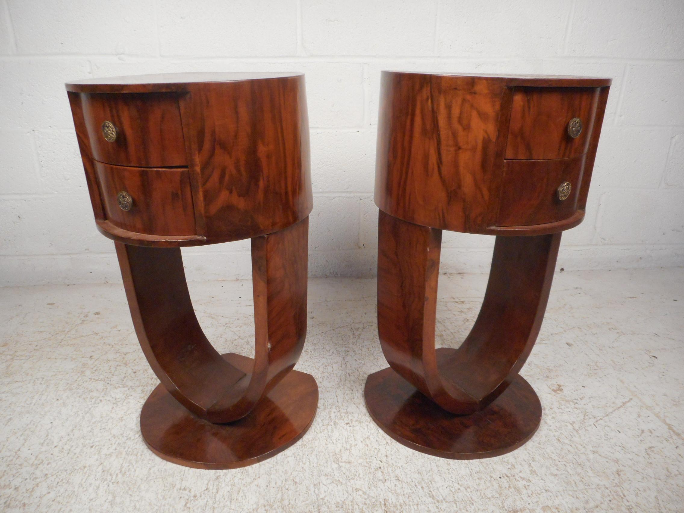 Mid-20th Century Pair of Art Deco Side Tables