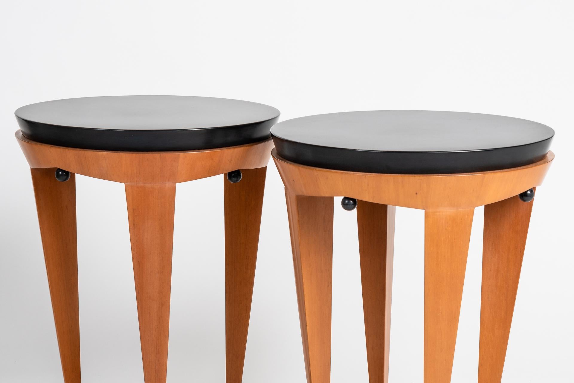 Contemporary Pair of Art Deco Side Tables For Sale