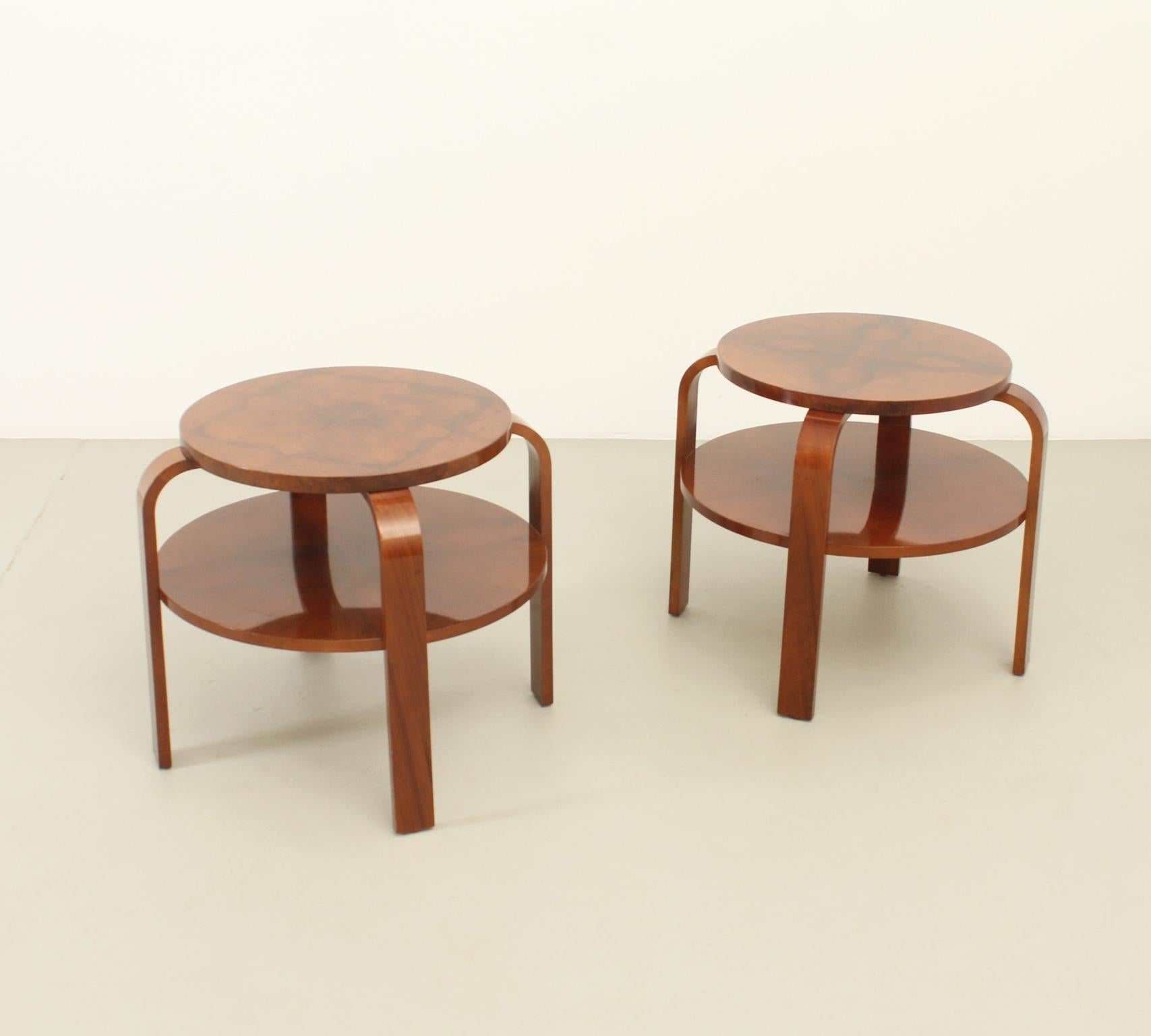 Pair of Art Deco Side Tables from 1930s, Spain 4