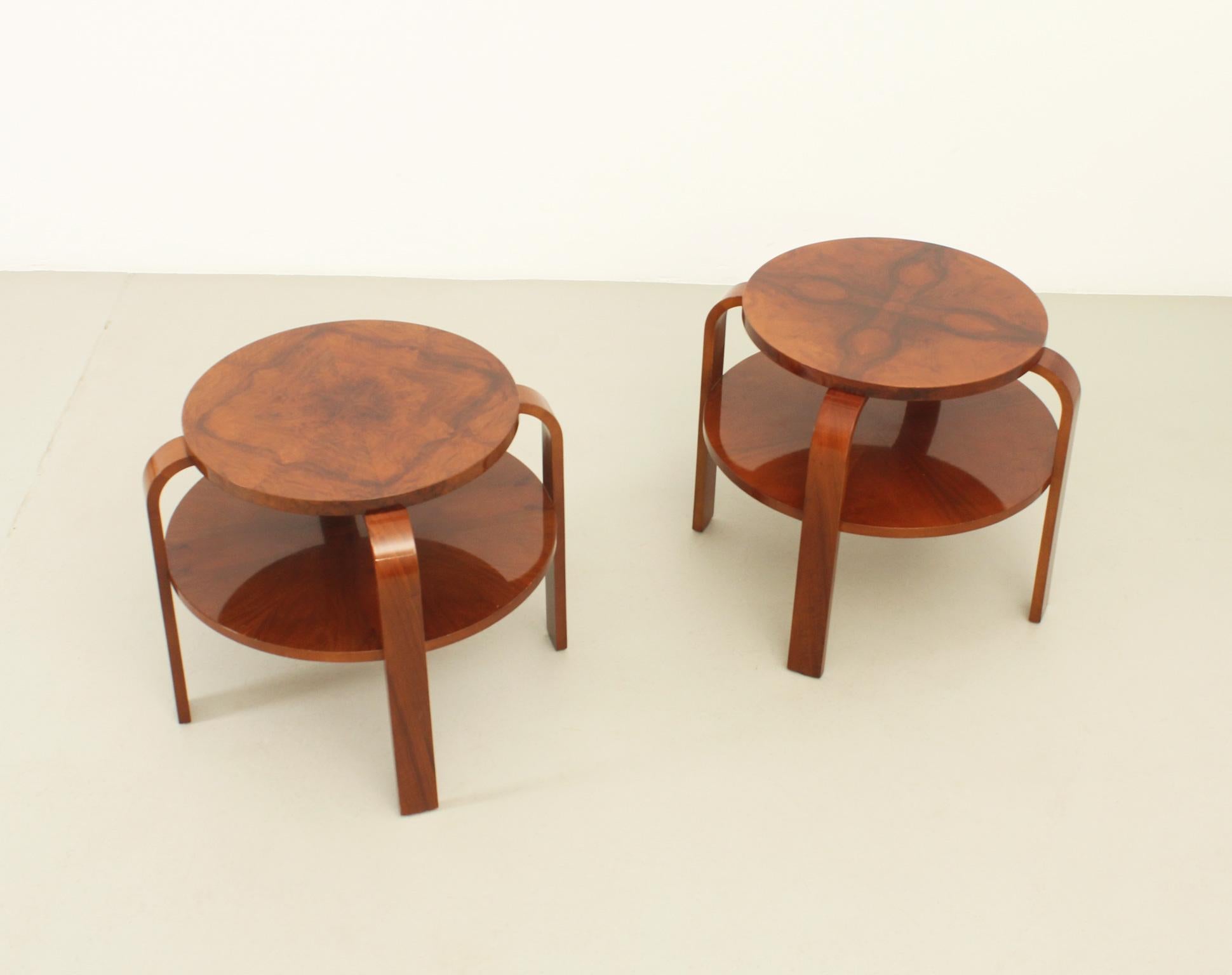 Pair of Art Deco Side Tables from 1930s, Spain 5