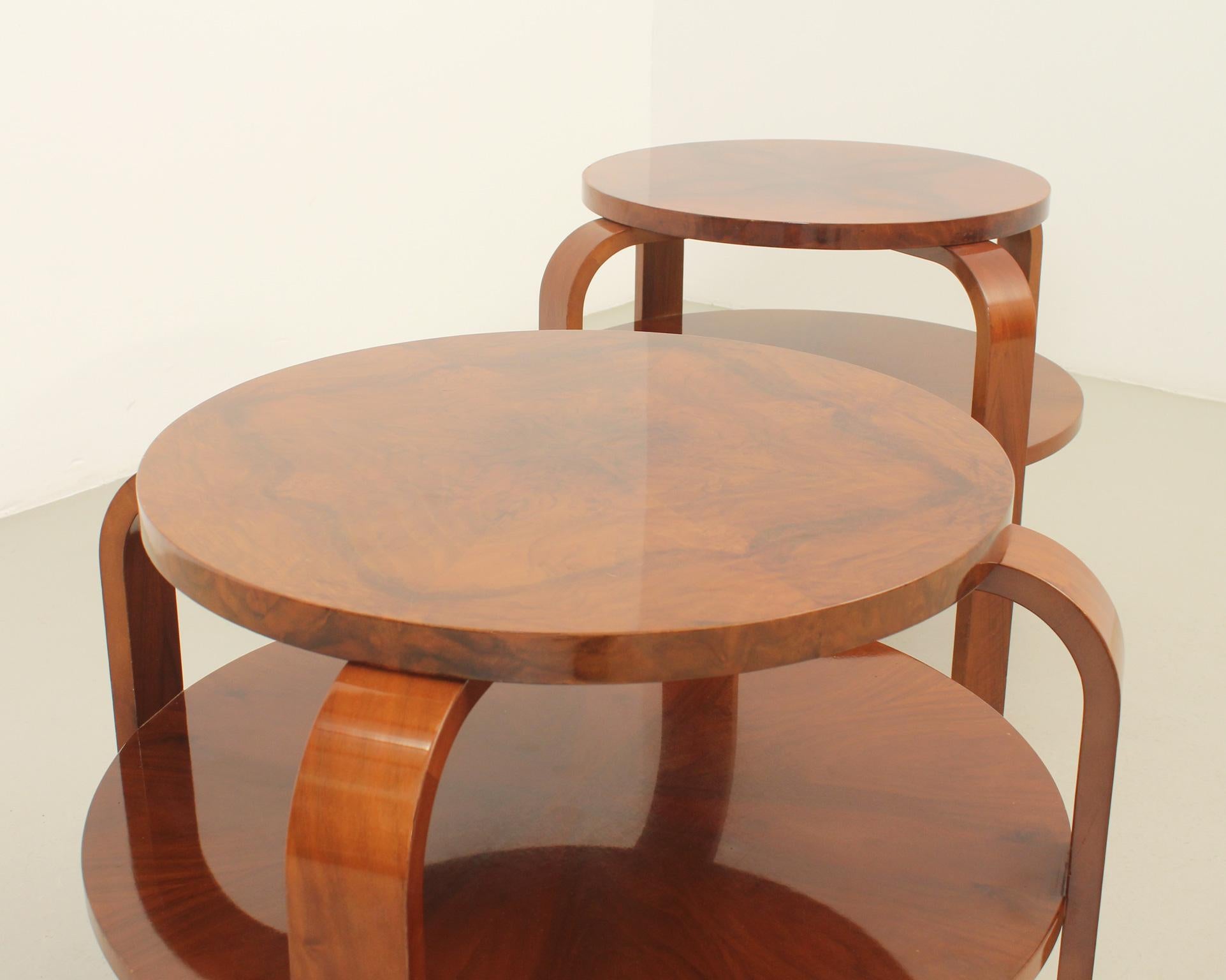 Pair of Art Deco Side Tables from 1930s, Spain 6