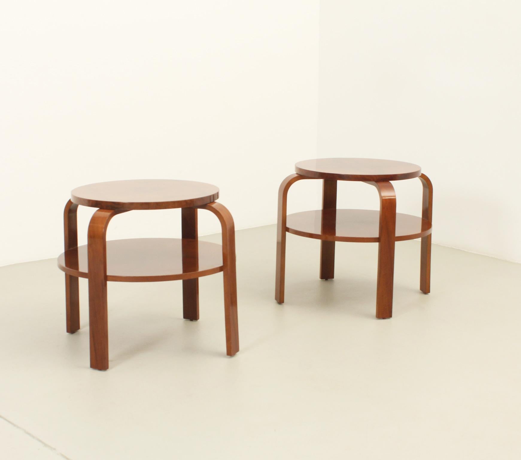 Pair of Art Deco Side Tables from 1930s, Spain 7