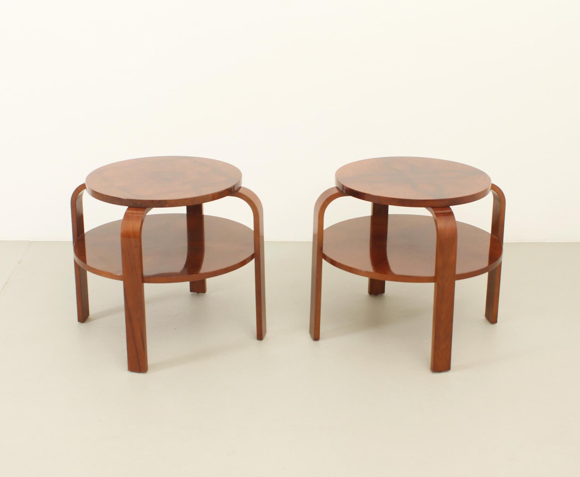 Pair of Art Deco Side Tables from 1930s, Spain 8