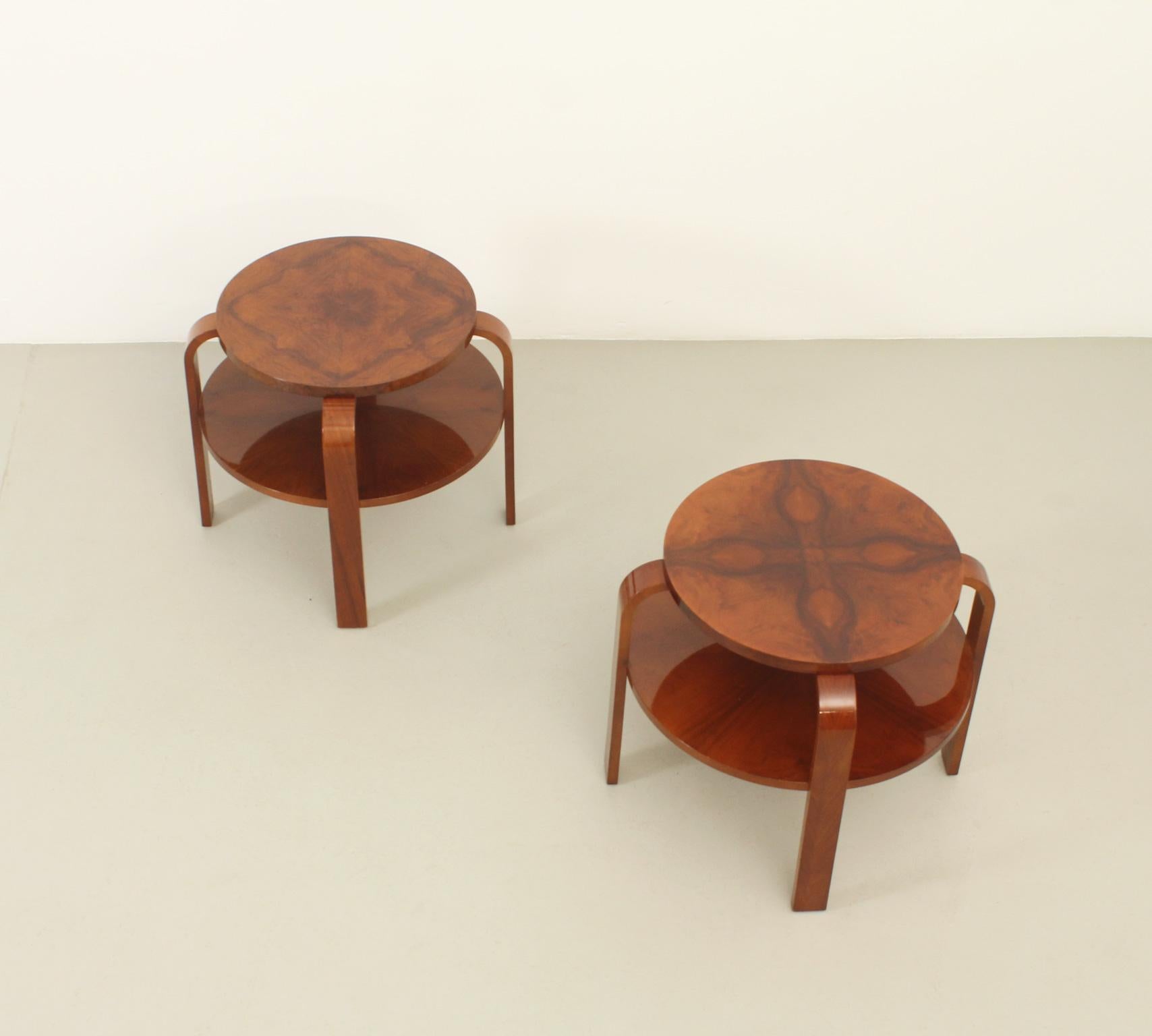 Pair of Art Deco Side Tables from 1930s, Spain 9
