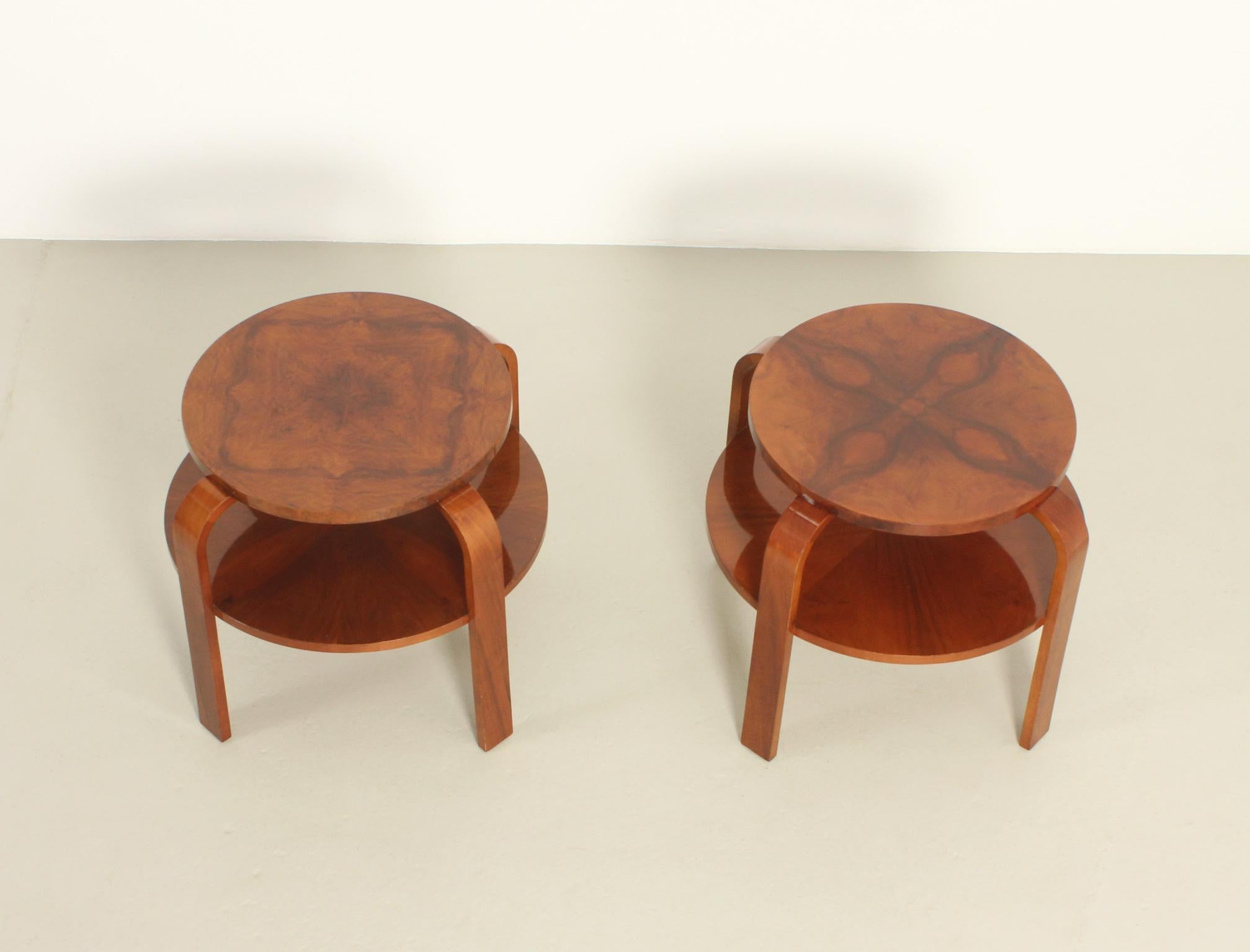 Spanish Pair of Art Deco Side Tables from 1930s, Spain