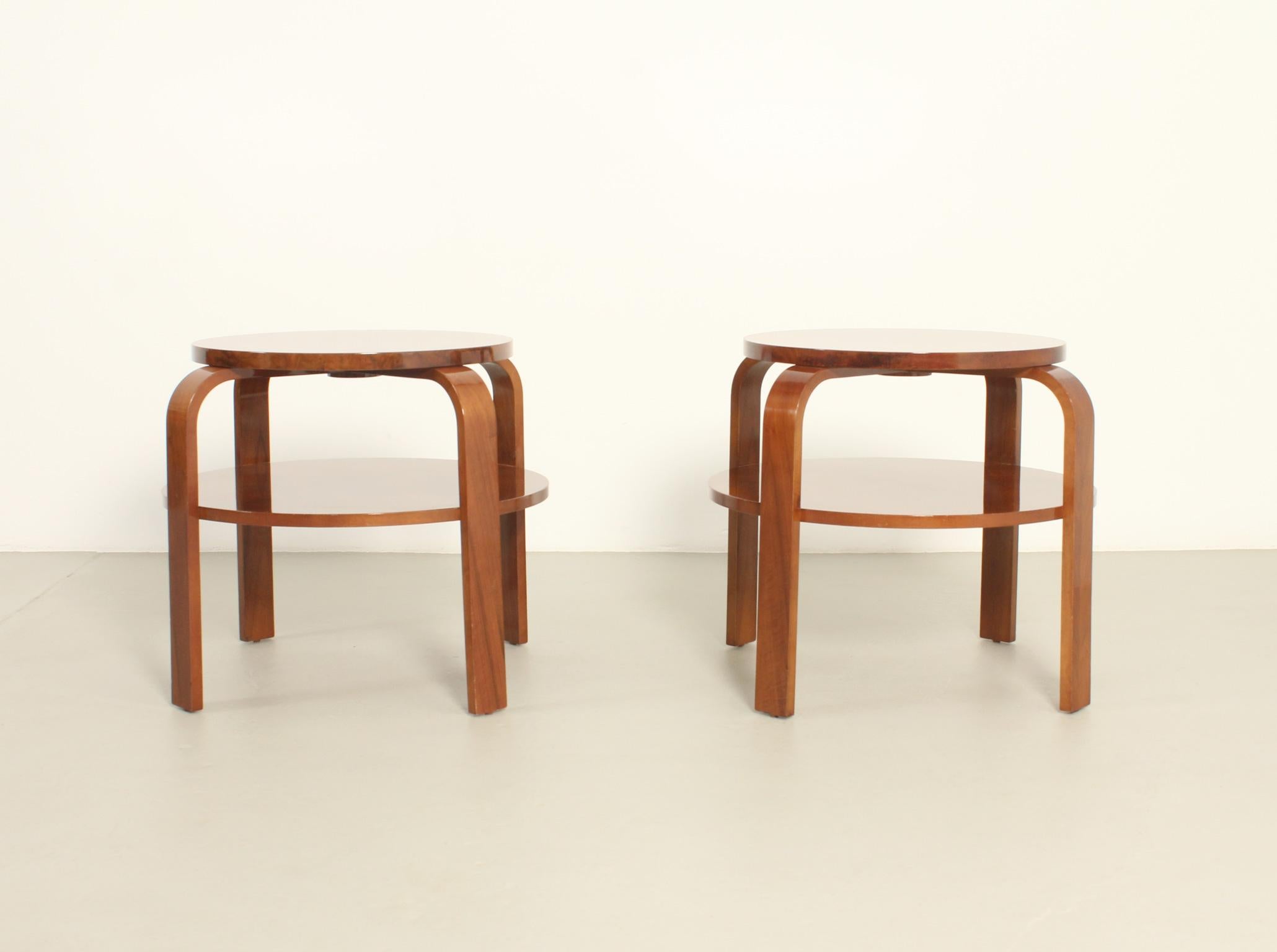 Pair of Art Deco Side Tables from 1930s, Spain In Good Condition In Barcelona, ES