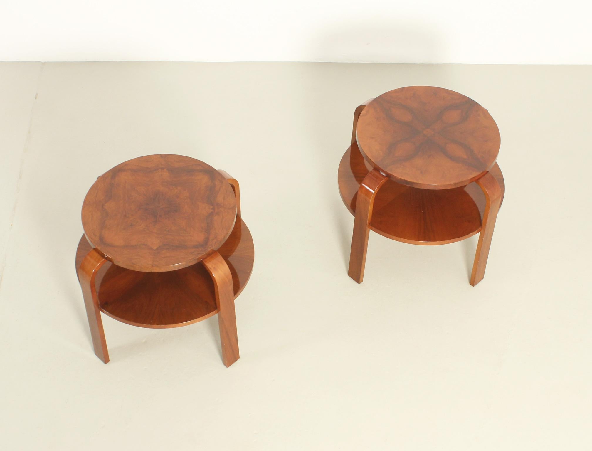 Pair of Art Deco Side Tables from 1930s, Spain 2