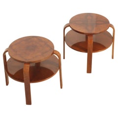 Pair of Art Deco Side Tables from 1930s, Spain