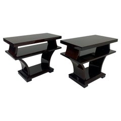 Pair of Art Deco Side Tables, Streamline American Modern  Circa 1940’s