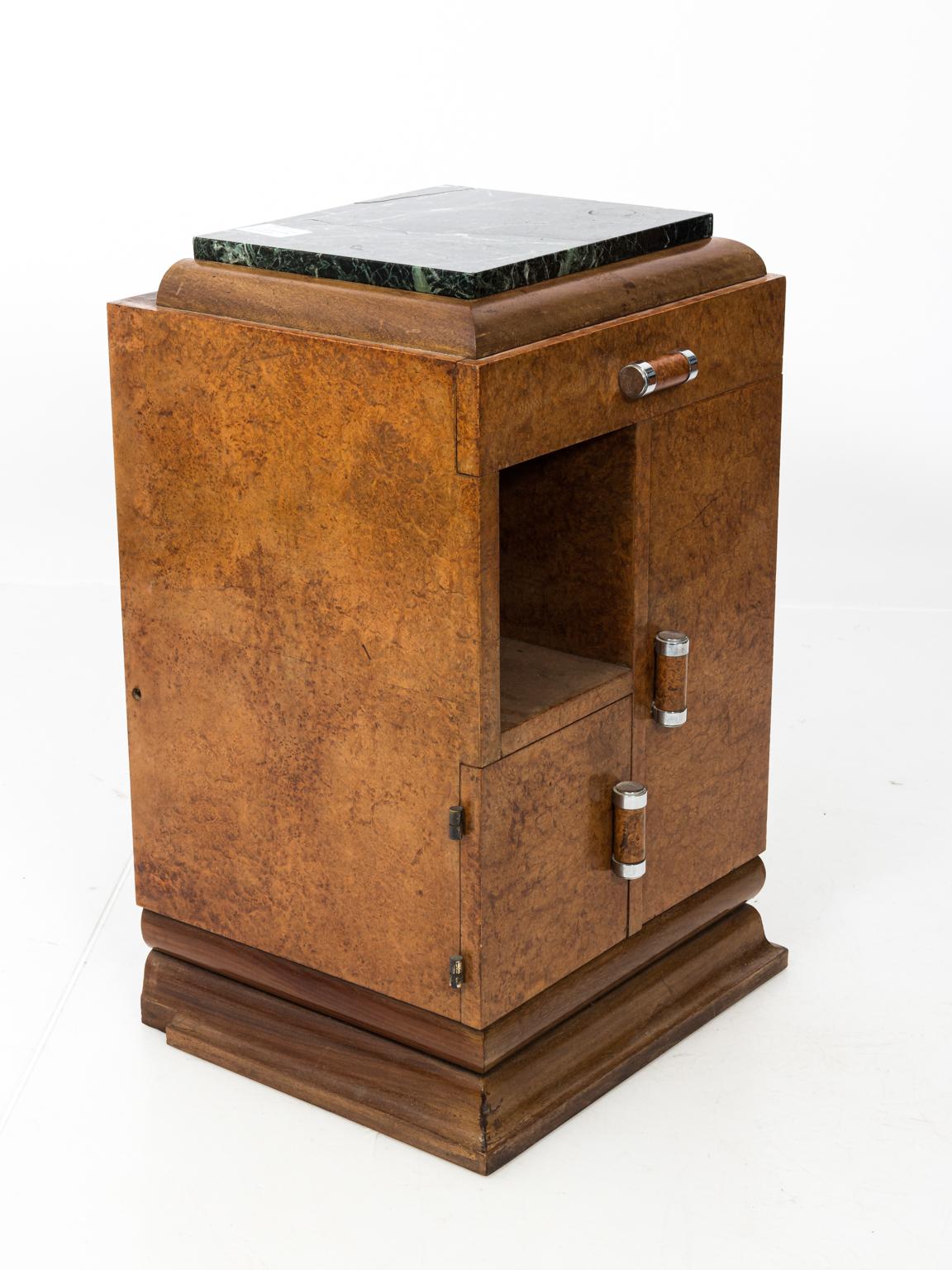 Pair of Art Deco Side Tables with Marble Tops, circa 1930s For Sale 5