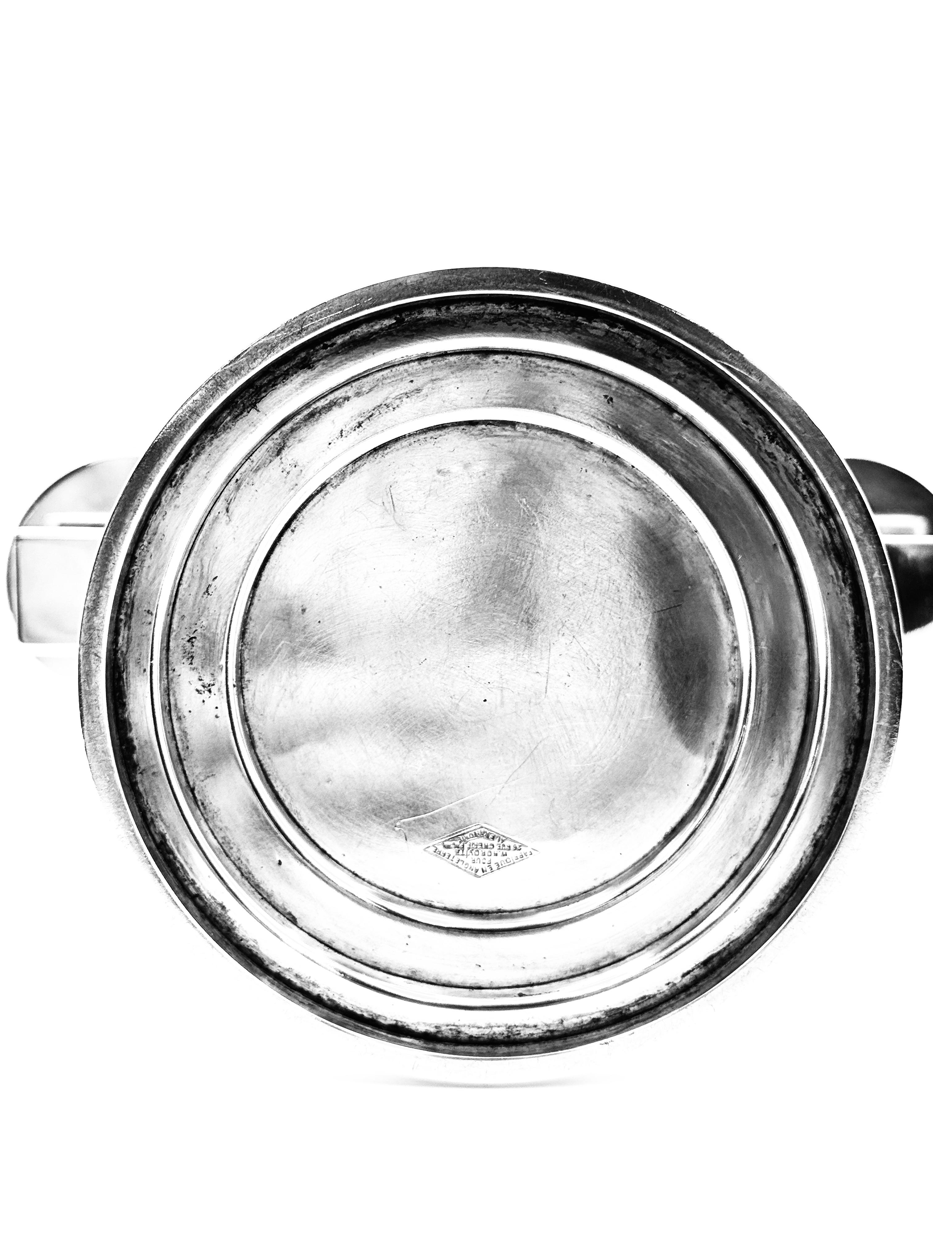 Coppia di candelabri in argento Art Déco in vendita 3