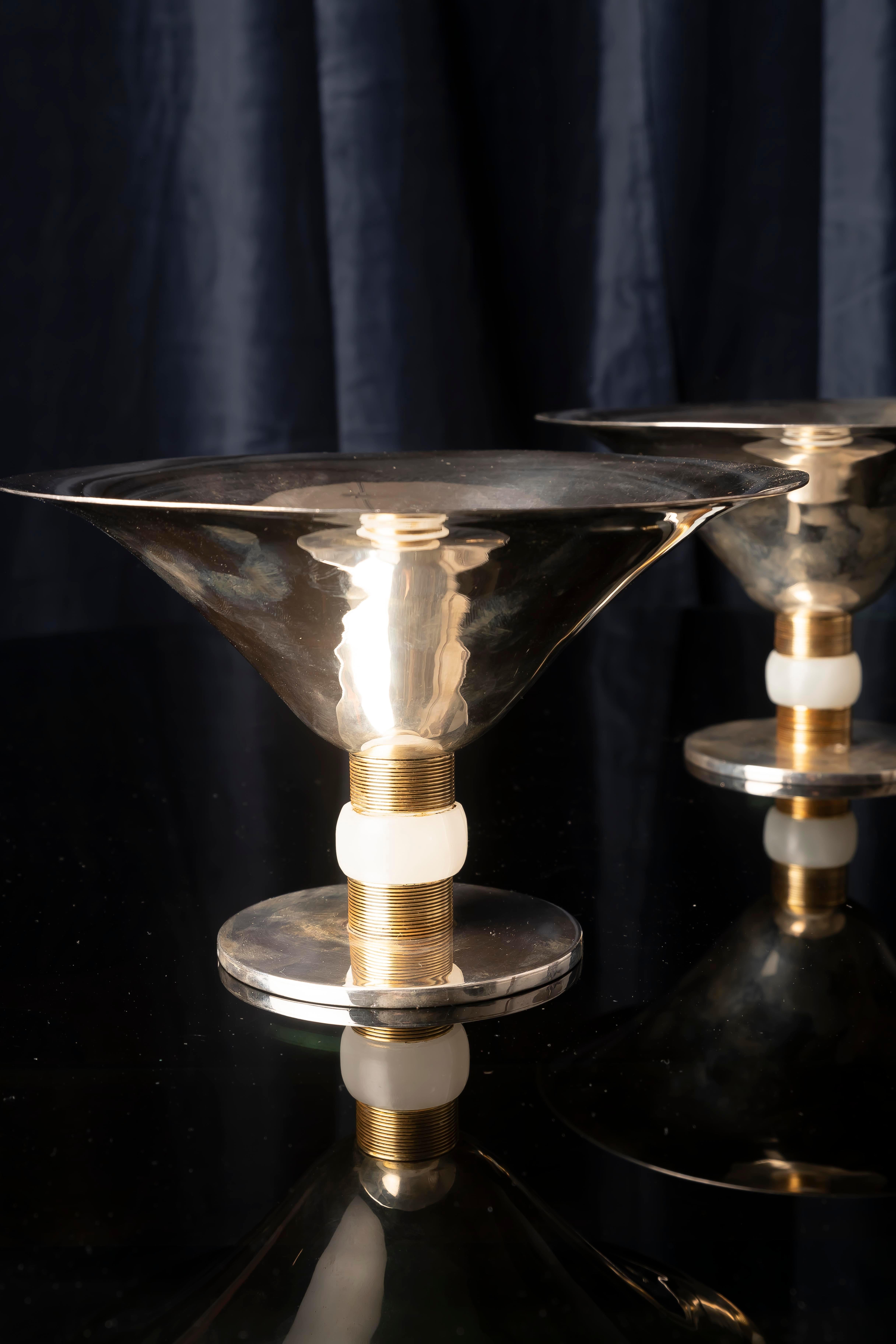 Coppia di centrotavola in argento Art Deco di Jean E. Puiforcat, Francia in vendita 7
