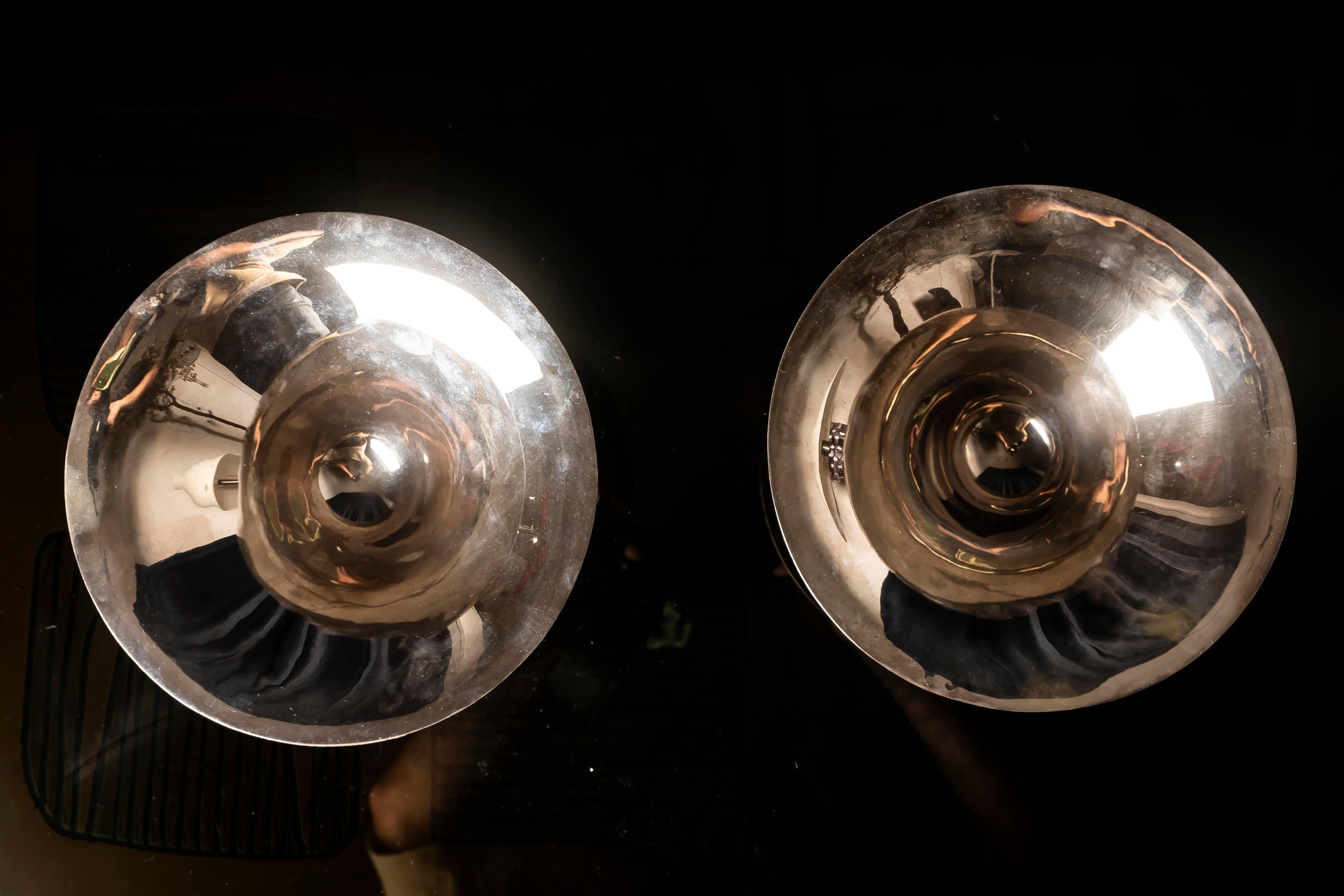 Coppia di centrotavola in argento Art Deco di Jean E. Puiforcat, Francia In condizioni buone in vendita a BARCELONA, ES