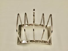 Pair of Art Deco Silver Toast Racks, Dated 1941/46, Suckling Bros, Birmingham