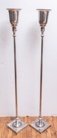 Pair of Art Deco Silverplate Tortieres