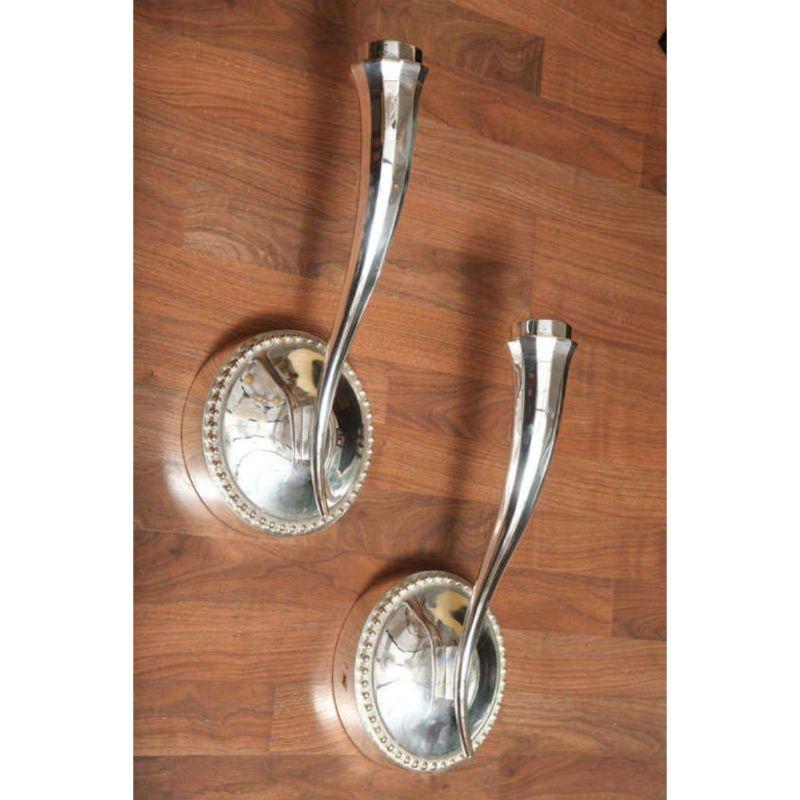 Bronze Pair of Art Deco Single-Arm Wall Sconces '2 Pairs Available' For Sale