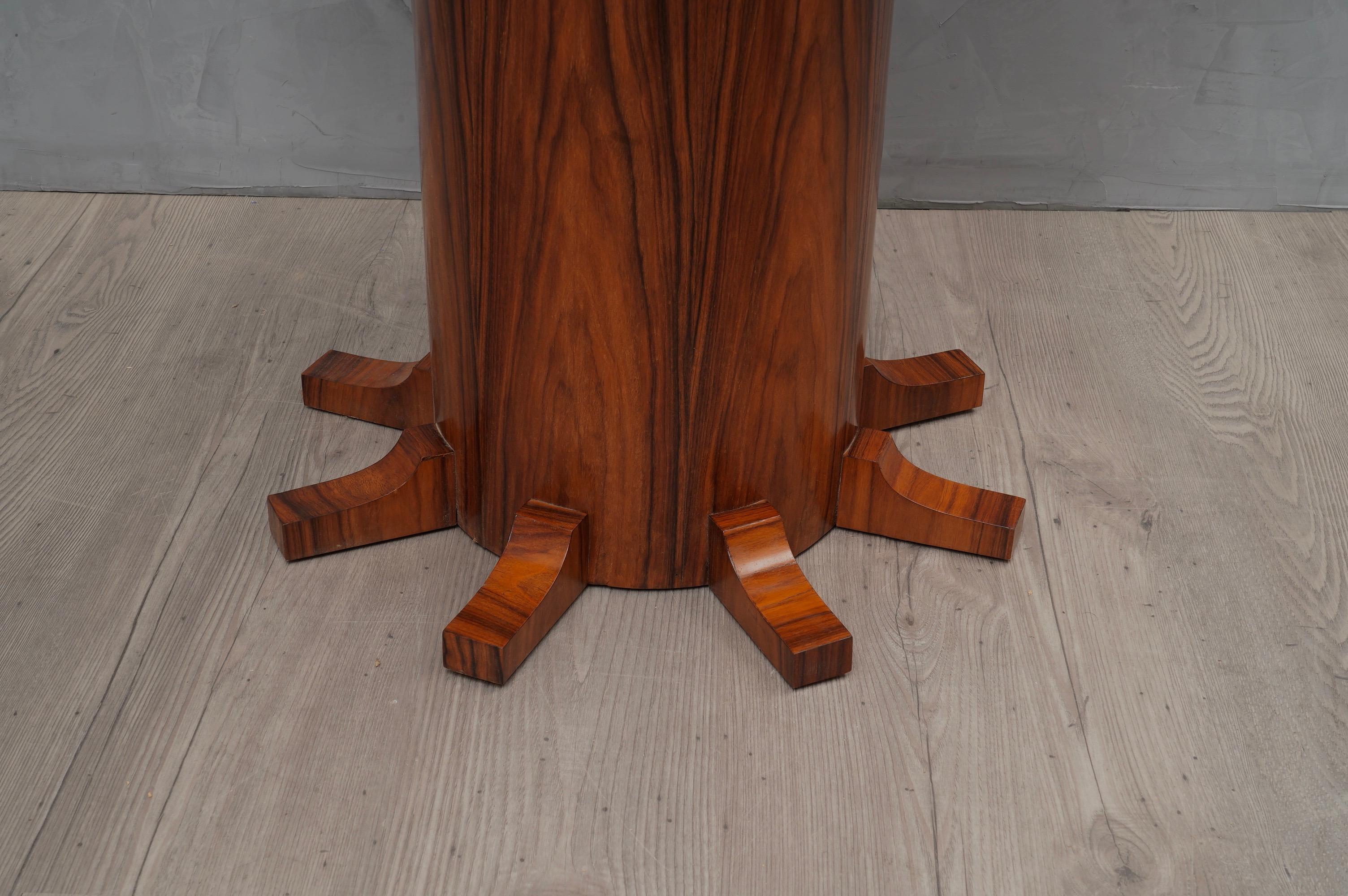 Early 20th Century Pair of Art Deco Square Walnut Wood Side Tables, 1920