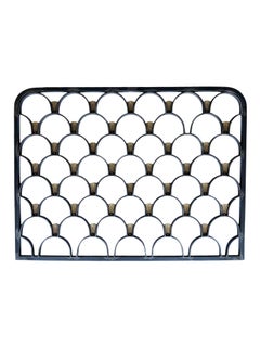 Paire de panneaux de jardin en acier et laiton Art Déco