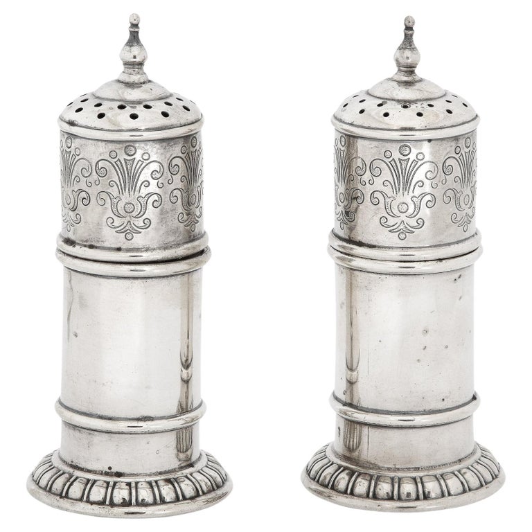 Monogrammed Lizzie; A Pair of 19th Century Silver Salt & Pepper Shakers