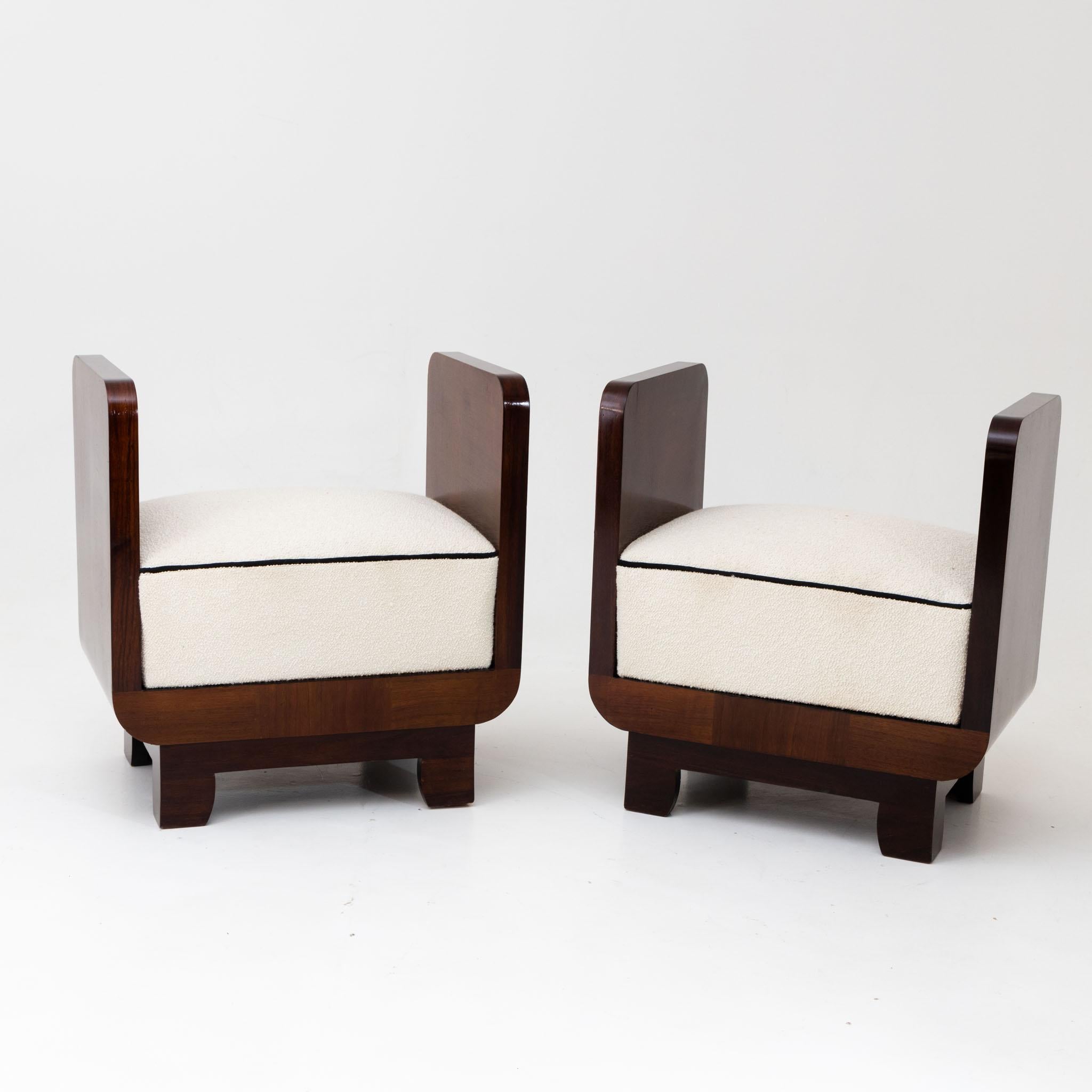 Mid-20th Century Pair of Art Deco Stools