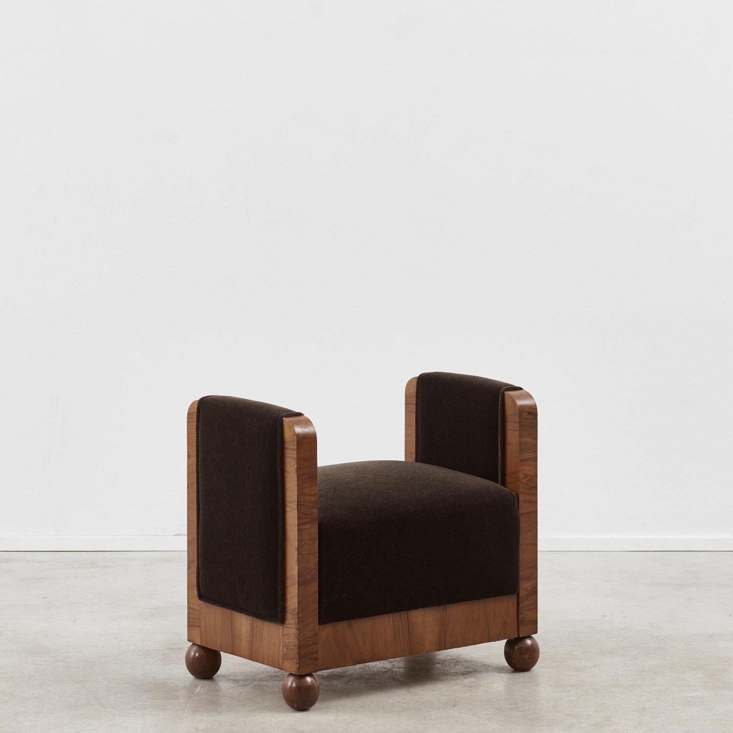 Pair of Art Deco stools Italy, 1930s For Sale 1